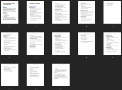 Understanding Business Metrics - Prompts