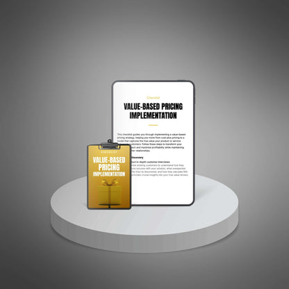 Value-Based Pricing Implementation - Checklist