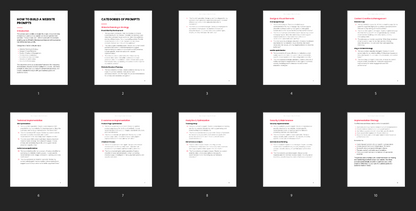 How to Build a Website - Prompts