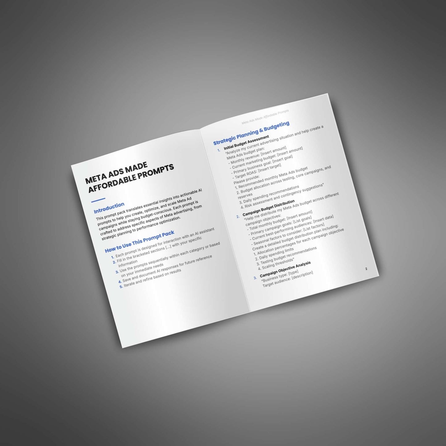 Meta Ads Made Affordable - Prompts